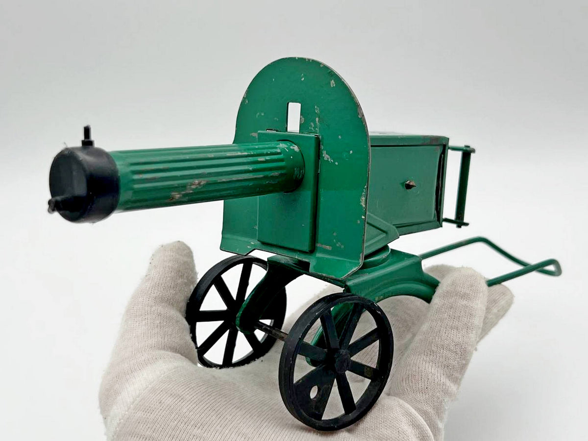 Vintage Soviet Maxim Machine Gun Toy | USSR Pressed Steel Military Collectible