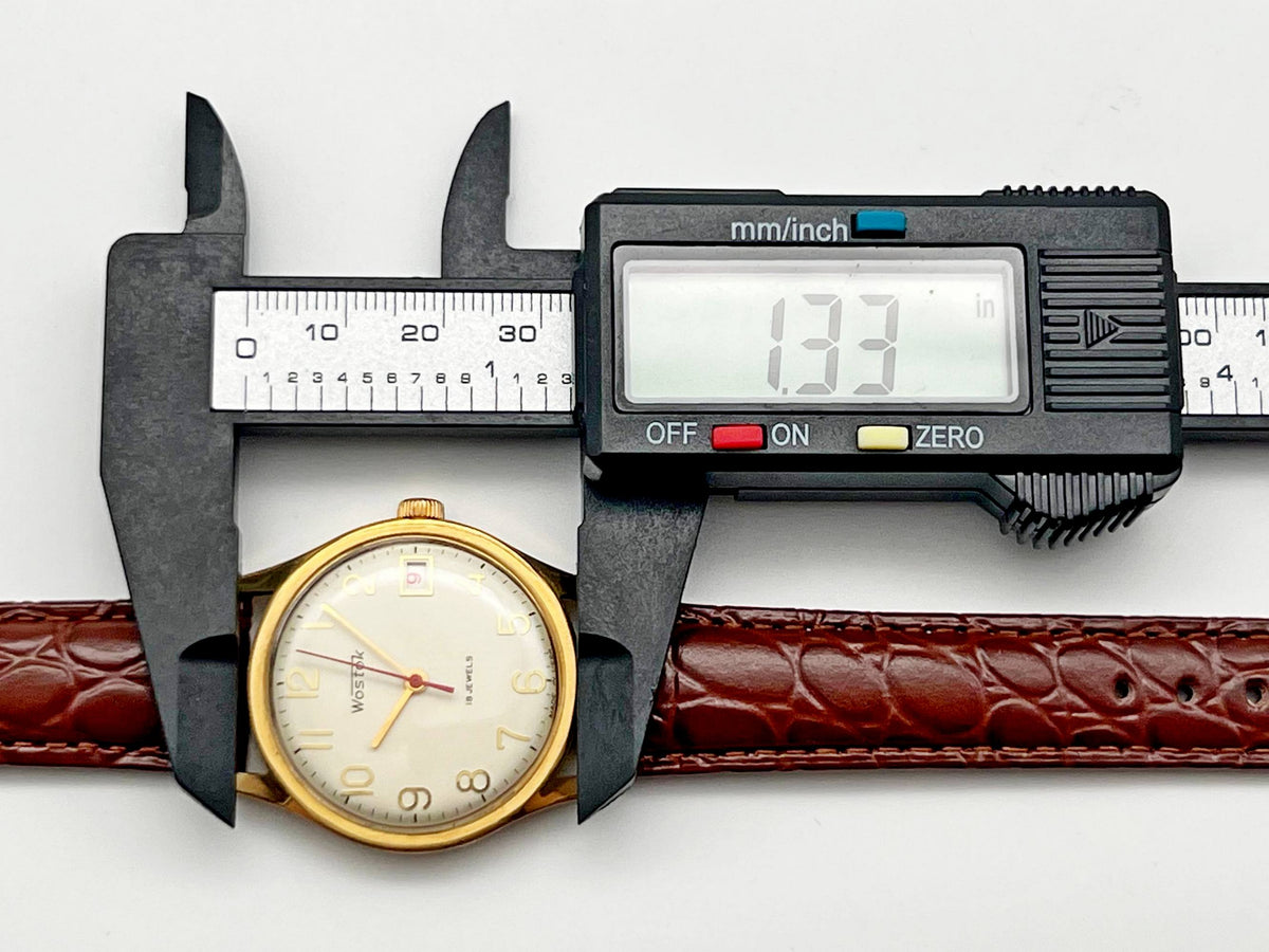 Vintage WOSTOK 2214 AU 10 Gilt Soviet Mechanical Wristwatch | Vostok USSR Watch