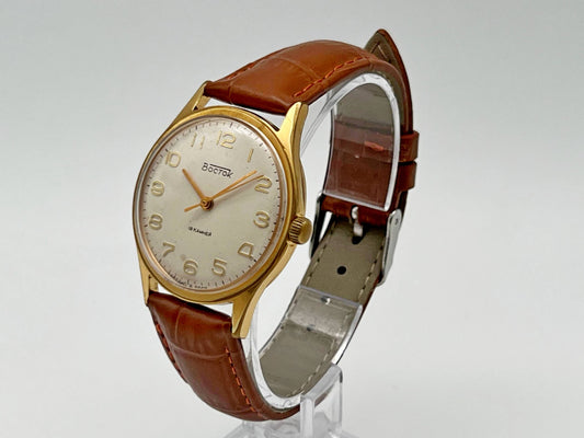 Vintage WOSTOK 2209 AU 10 Gilt Mechanical Wristwatch | Vostok USSR Watch