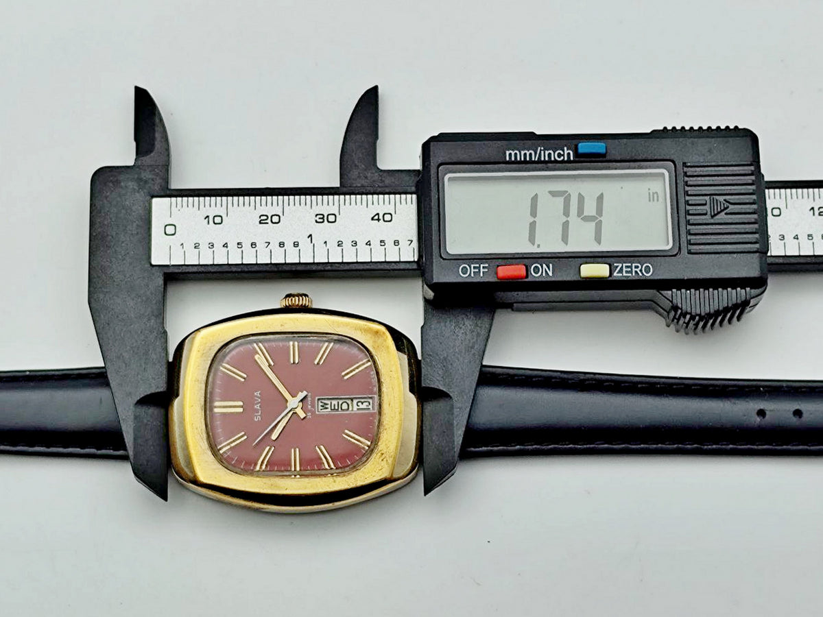 Vintage SLAVA 2428 Fridge Refrigerator AU10 Soviet Mechanical Watch | Gilding  Wristwatch USSR Watch