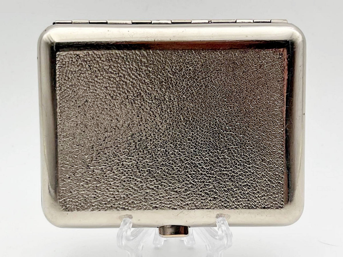 Vintage Rowing Canoeing Cigarette Case | Lenemalier Artel Enamel Pocket Box Soviet Tobacciana USSR
