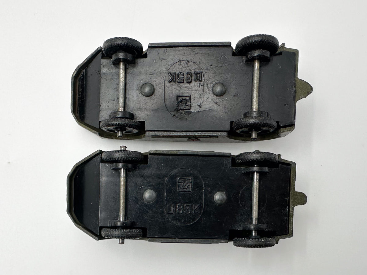 Set of 2 Vintage Soviet BRDM-1 Armored Cars | USSR Diecast Military Toy Vehicles