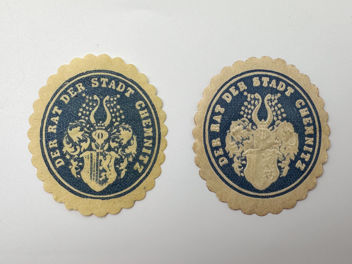 1890–1910s Germany Imperial Siegelmarken Collection | Vintage Prussia Official Paper Seal Stamps Set of 14 MH