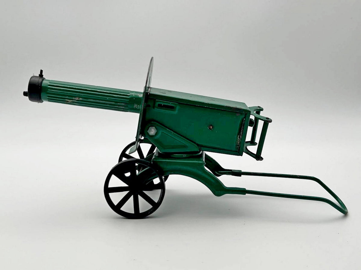 Vintage Soviet Maxim Machine Gun Toy | USSR Pressed Steel Military Collectible