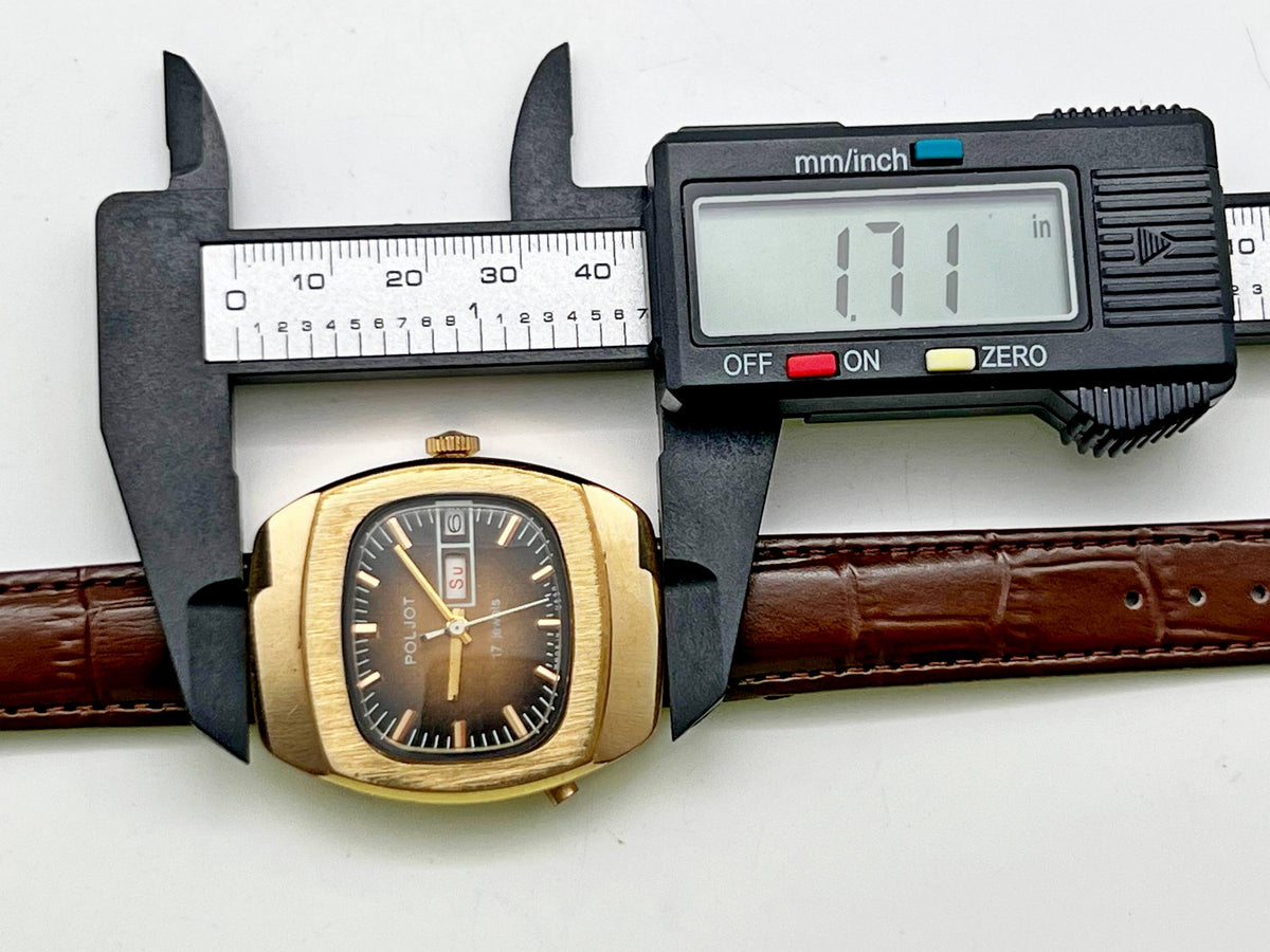 Vintage Poljot 2628.H AU 10 Soviet Mechanical Watch | Gilding  Wristwatch USSR Watch