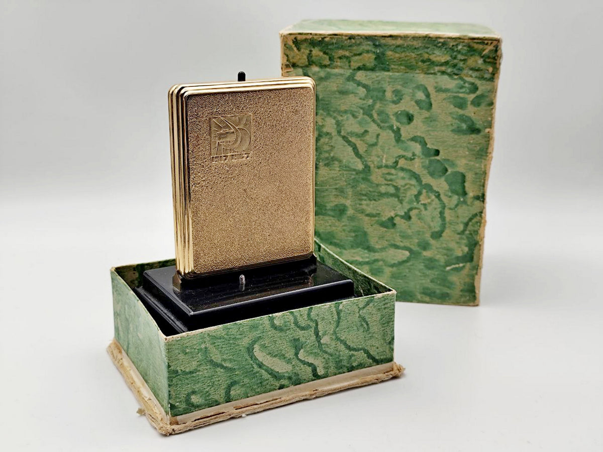Vintage Musical Cigarette Case 50 Years of October | USSR Wind-up Souvenir Tobacciana