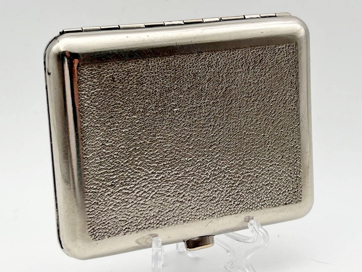 Vintage Rowing Canoeing Cigarette Case | Lenemalier Artel Enamel Pocket Box Soviet Tobacciana USSR