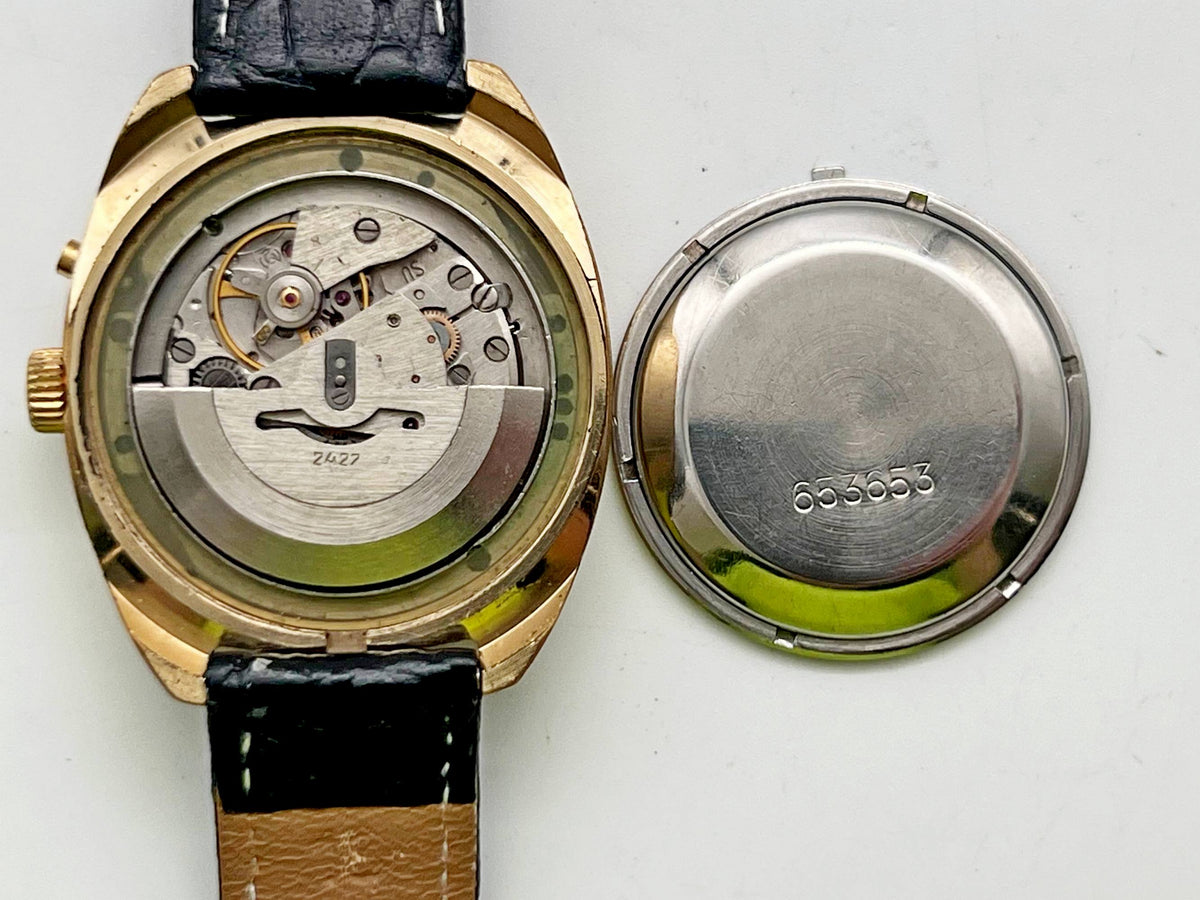 Vintage SLAVA 2427 AU 5 Self-Winding Soviet Mechanical Watch | Gilding  Wristwatch USSR Watch