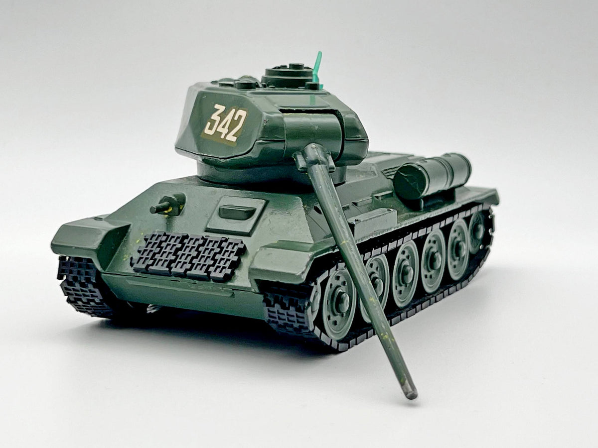 Vintage Soviet T-34-85 Diecast Tank | USSR 1/43 Scale Military Model
