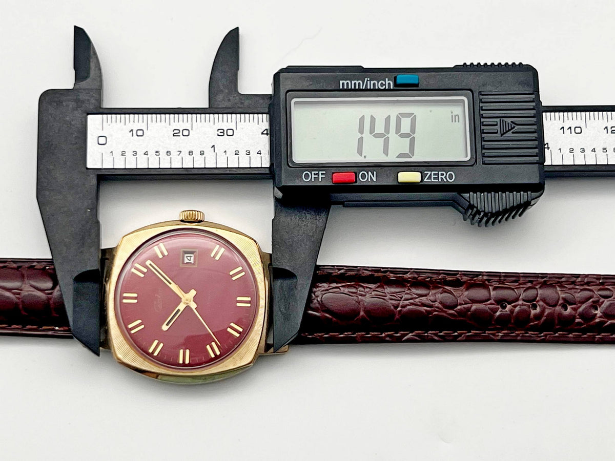 Vintage SLAVA 2414 AU 10 Soviet Mechanical Watch | Gilding  Wristwatch USSR Watch
