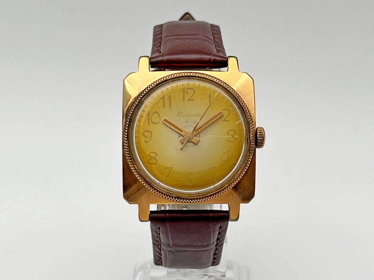 Vintage Raketa 2609 Square AU 20 Soviet Mechanical Watch | USSR Watch