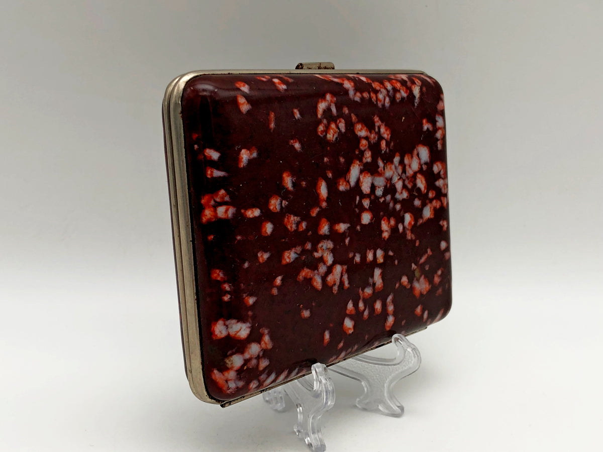 Cigarette Case Cherry Bakelite Marbled Vintage Soviet | Kyiv Artel 30 Years October Tobacciana USSR