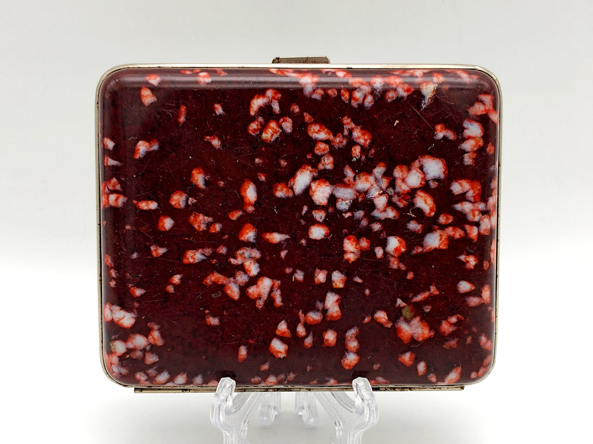 Cigarette Case Cherry Bakelite Marbled Vintage Soviet | Kyiv Artel 30 Years October Tobacciana USSR