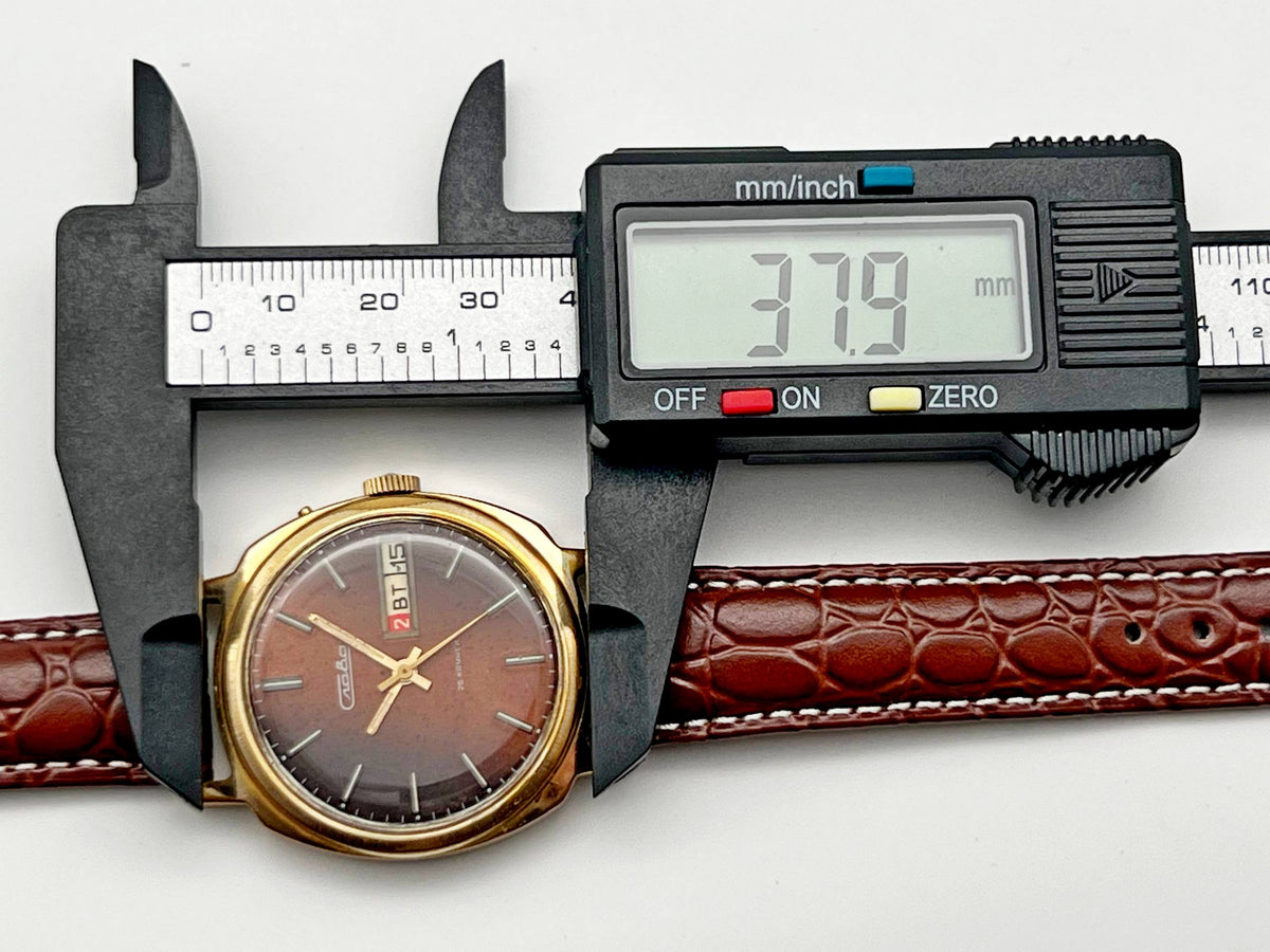 Vintage SLAVA 2428 AU 5 Soviet Mechanical Watch | Gilding  Wristwatch USSR Watch