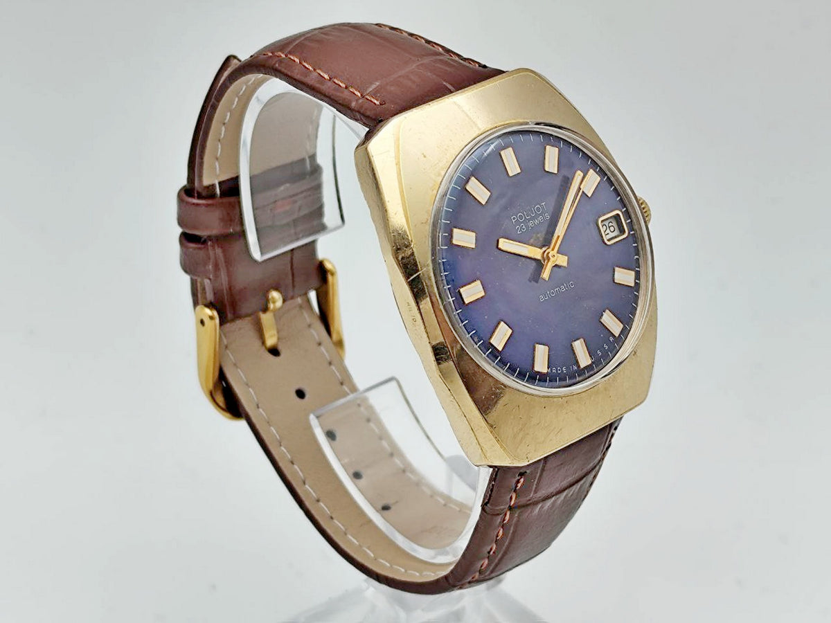 Vintage POLJOT 2616 Automatic AU10 Soviet Mechanical Watch | Gilding  Wristwatch USSR Watch