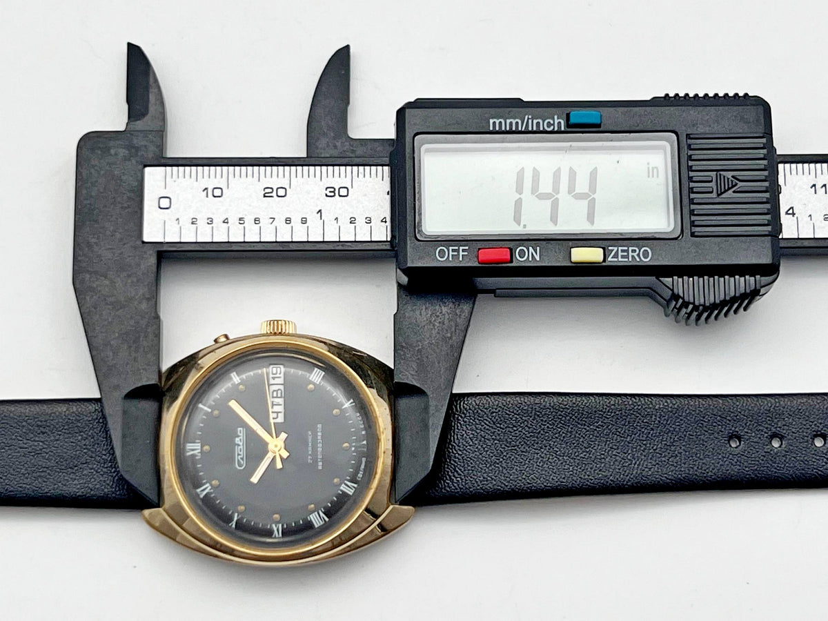Vintage SLAVA 2427 AU Self-Winding Soviet Mechanical Watch | Gilding  Wristwatch USSR Watch