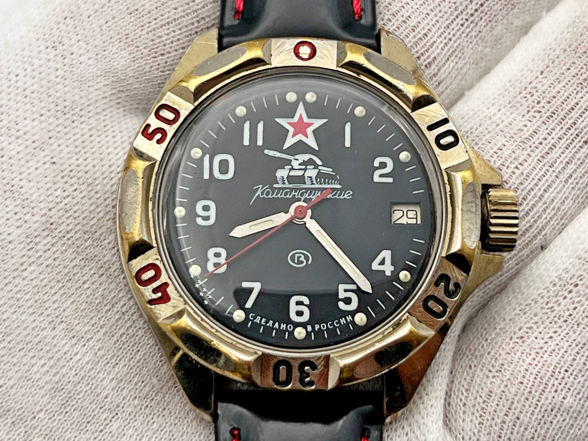 Vintage WOSTOK 2414 Komandirskie Tank Mechanical Watch | Vostok Post-USSR Watch