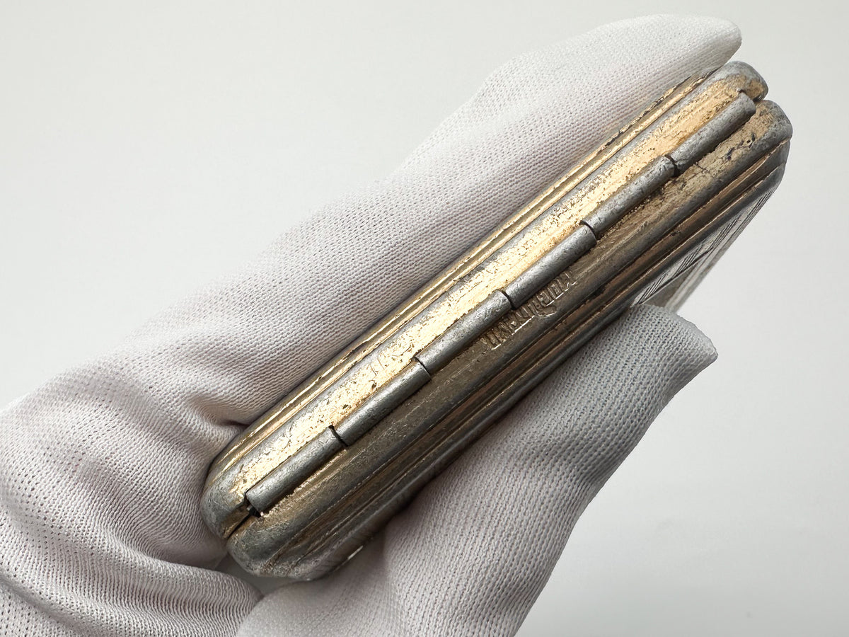 Vintage "Speed Skater" Soviet Cigarette Case | Rare Mosshamp Artel USSR Sports Embossed Metal Tobacciana