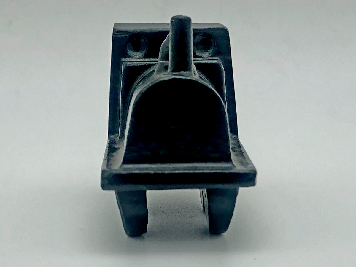 Vintage Cast Iron Black Steam Locomotive Train Paperweight Toy Model | Antique "1027" Miniature Engine