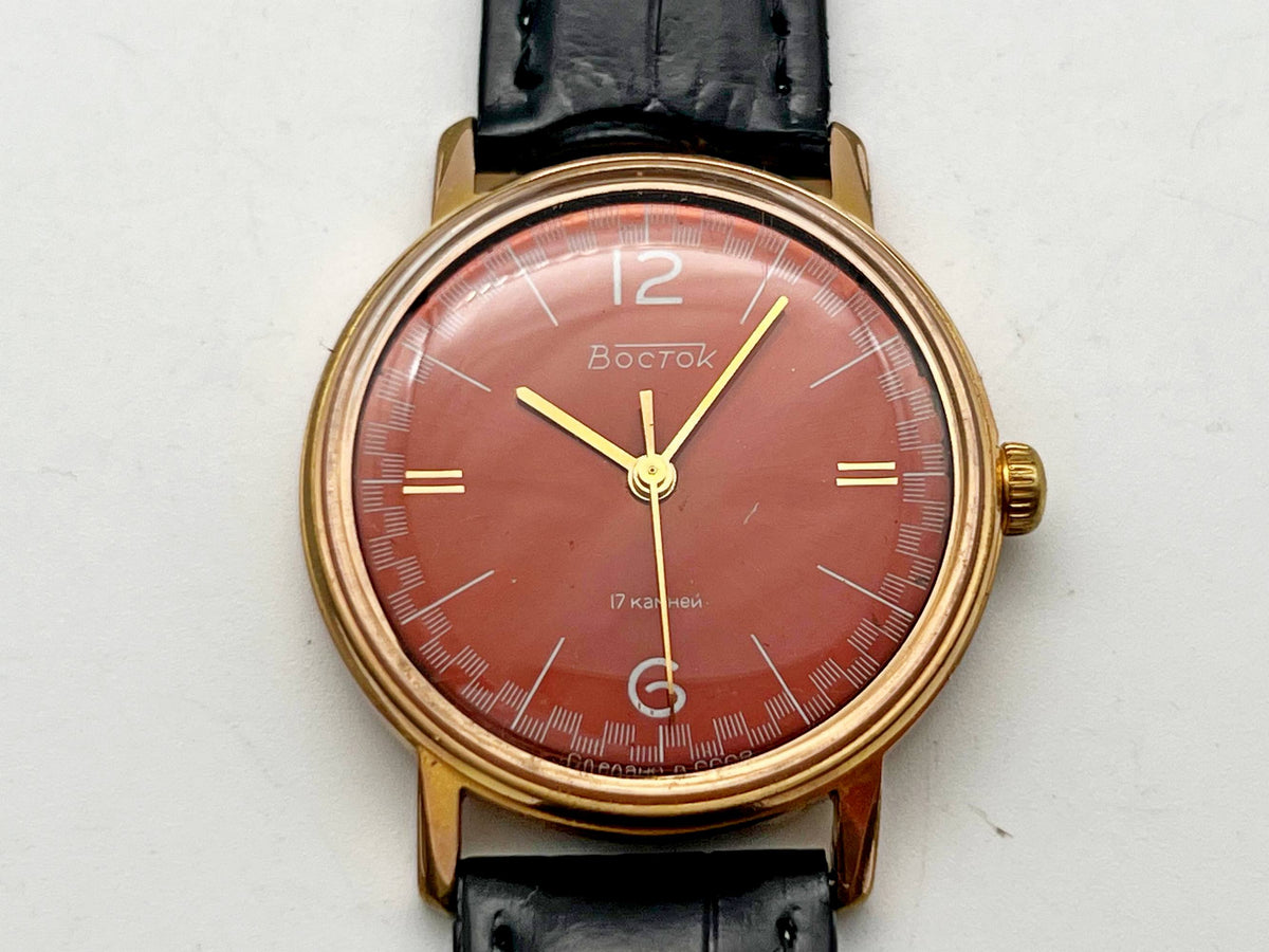 Vintage WOSTOK 2409 AU 20 Gilt Soviet Mechanical Wristwatch | Vostok USSR Watch