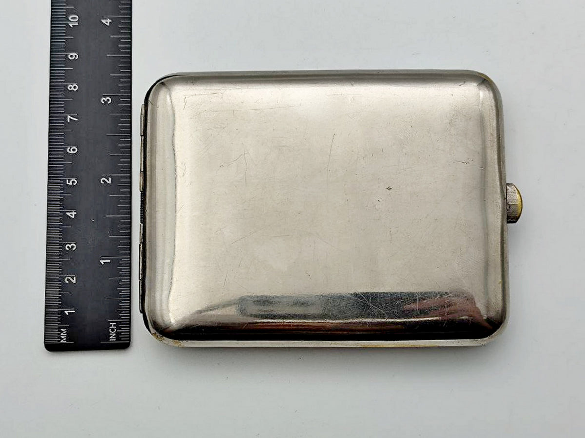 Vintage Floral Rocaille Cigarette Case | Mosshtamp Plant Pocket Box Soviet Tobacciana USSR