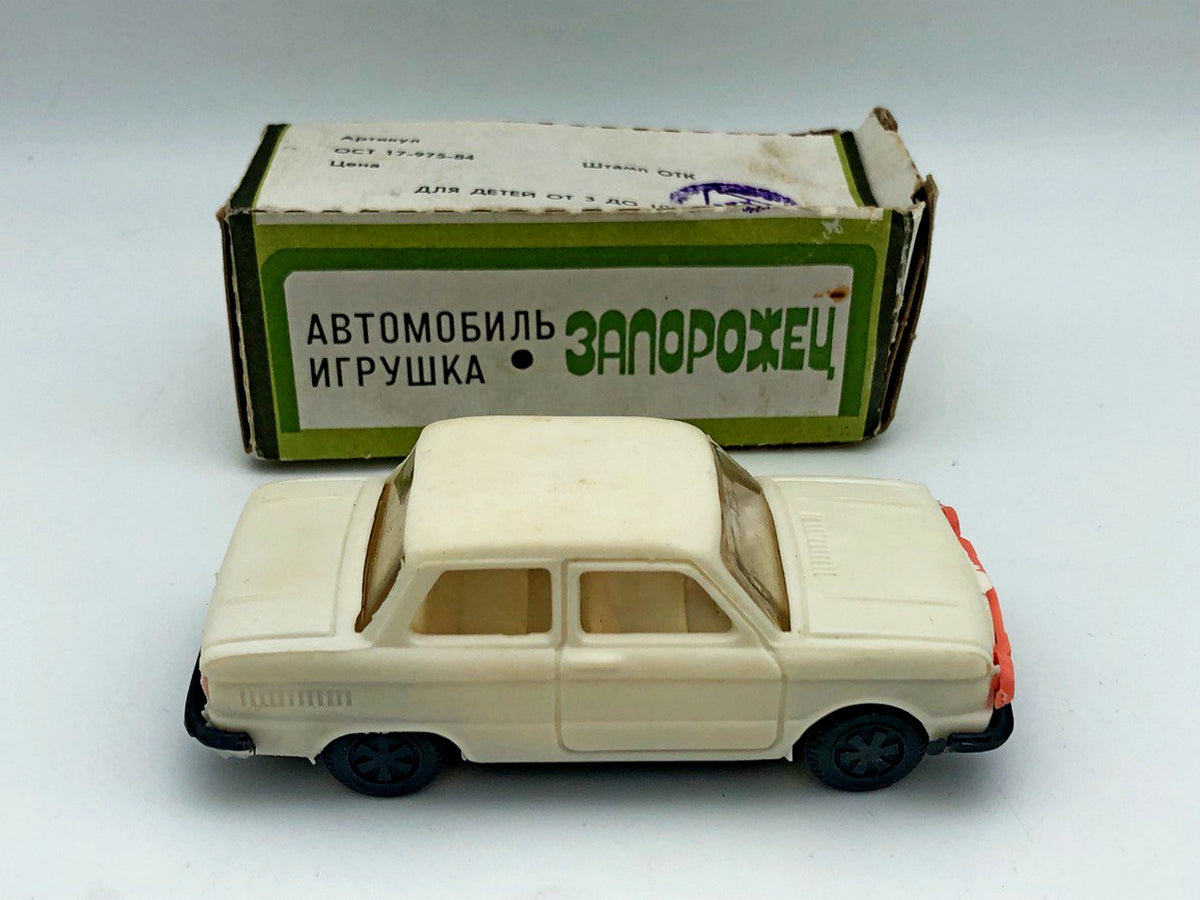 Vintage ZAZ-968 Zaporozhets Toy Car with Box | USSR Plastic Collectible Miniature