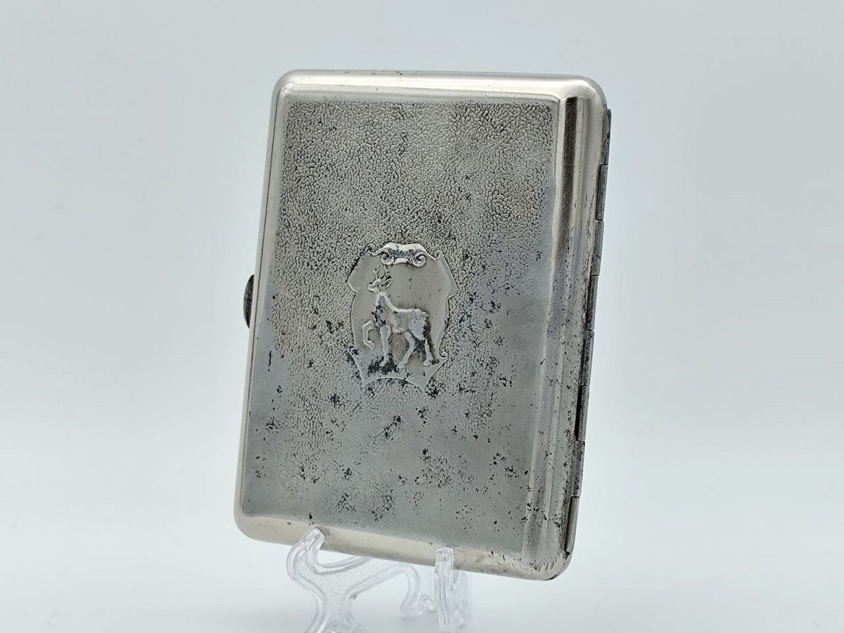 Vintage Cigarette Case Gorky City Volga View | Metal Pocket Box Soviet Tobacciana USSR