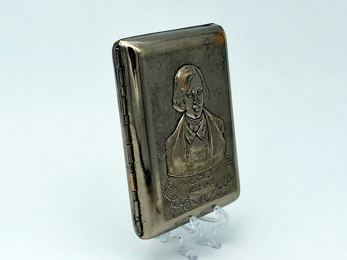 Cigarette Case Nikolai Gogol Vintage Soviet | Writer Centenary 1852-1952 Tobacciana USSR