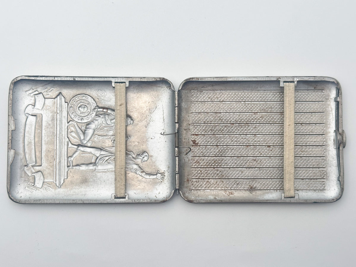 Vintage "Minin and Pozharsky" Soviet Cigarette Case | USSR Moscow Red Square Embossed Metal Tobacciana Monument Souvenir