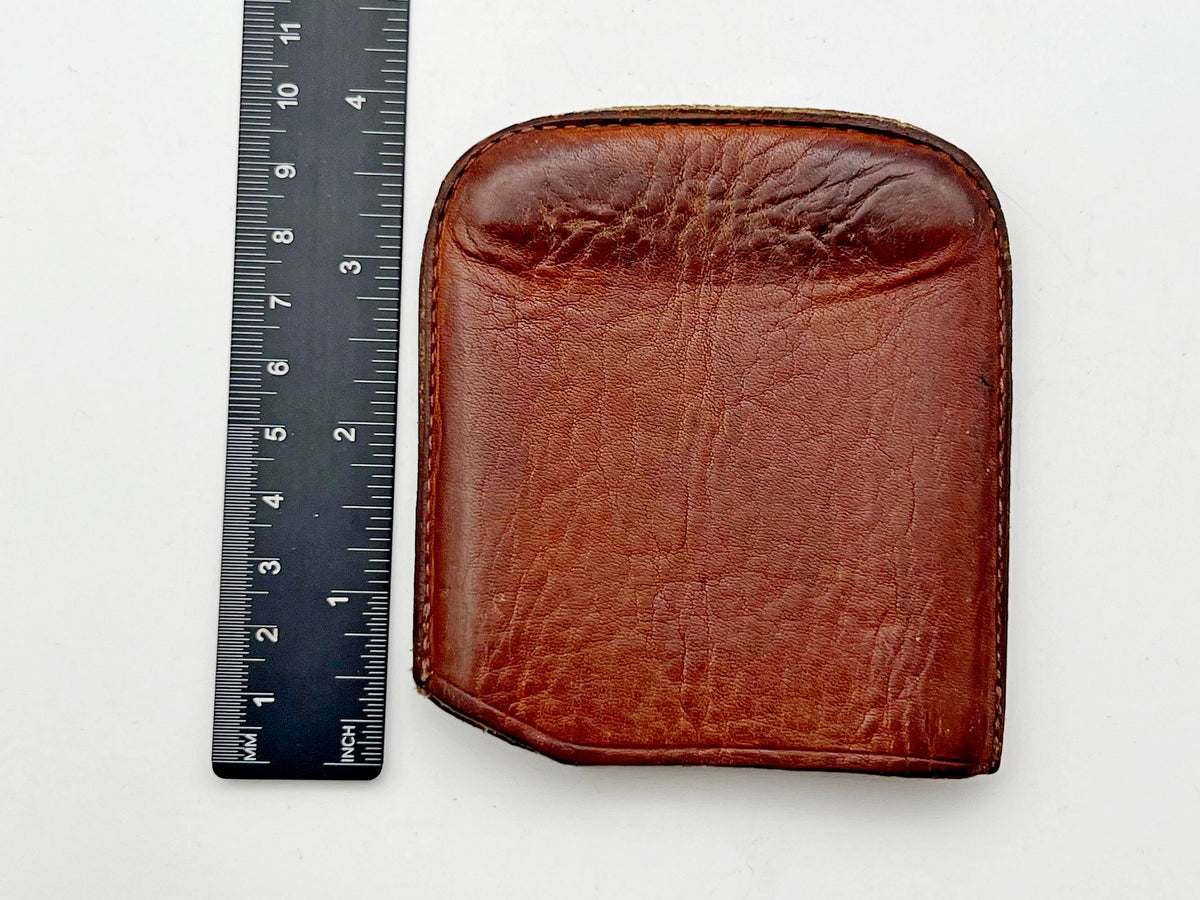 Vintage Cigarette Case Sharapov Brown Leather | Pocket Box Pouch Soviet Tobacciana USSR