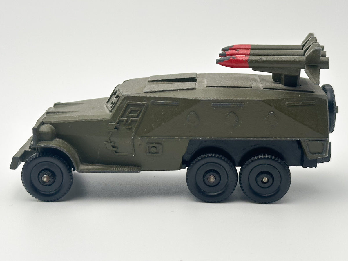 Vintage Soviet Rocket Launcher Armored Car | USSR Diecast Military Missile Toy
