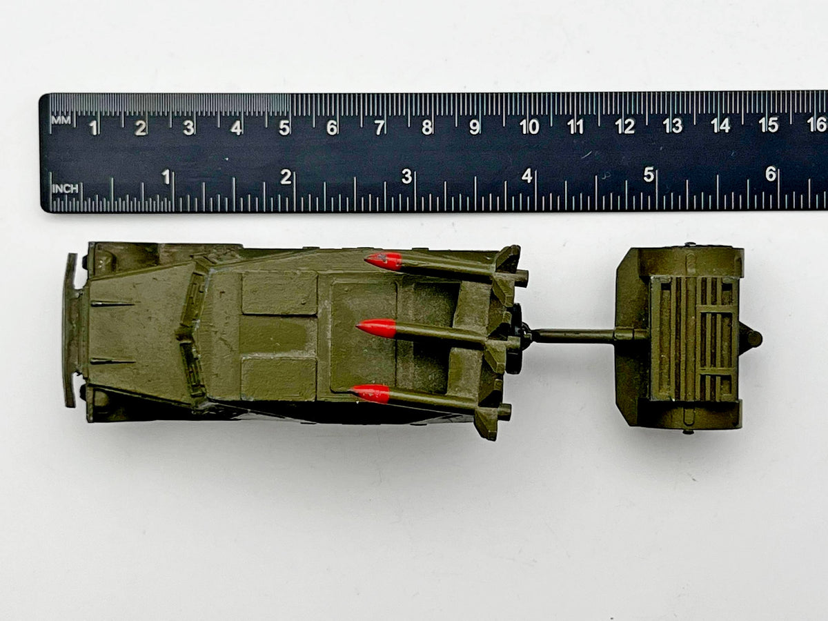 Vintage Soviet Diecast BTR-152 Anti-Tank Rocket Launcher Vehicle with Trailer Toy USSR 1980s | Tula Cartridge Works TPZ