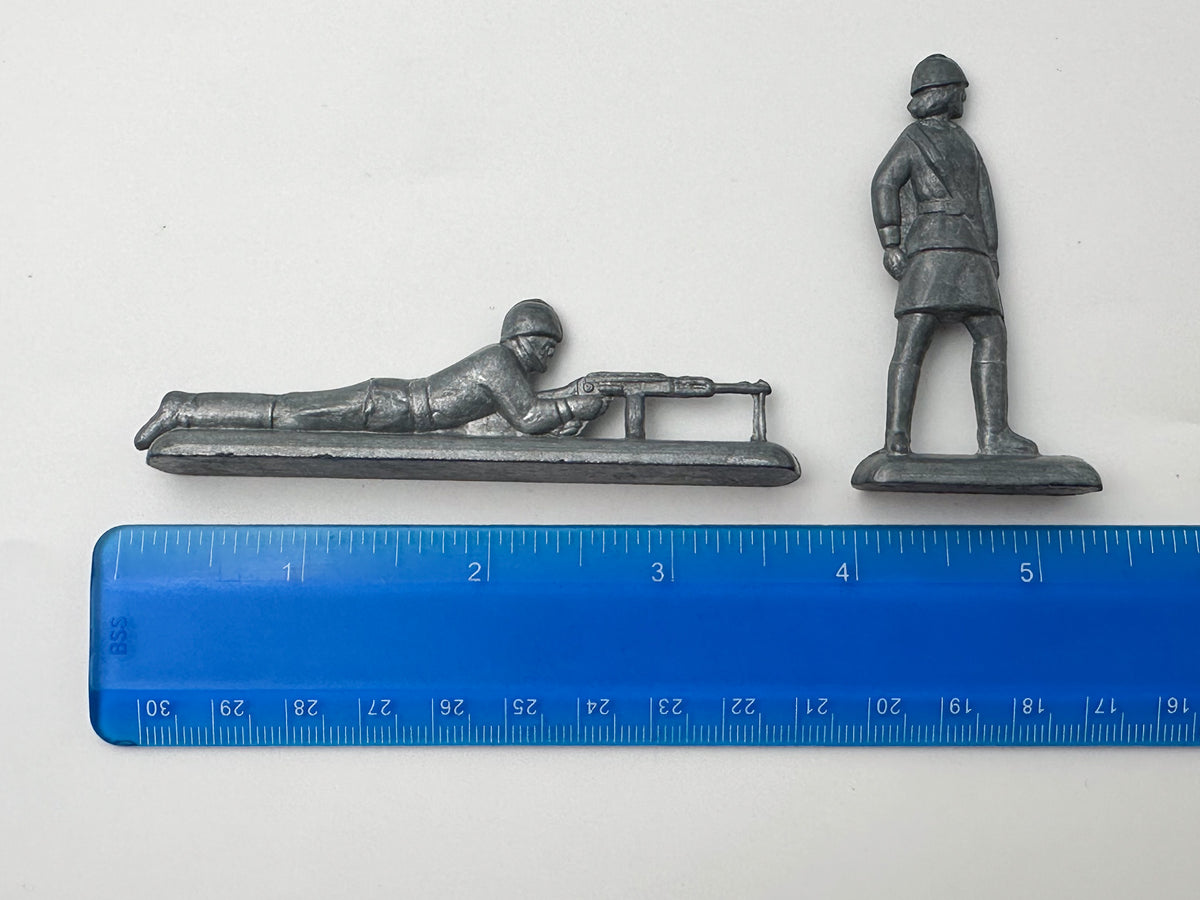 Vintage Soviet Metal Toy Soldiers Action Poses Lot | USSR Cast Figures Combat Set of 10