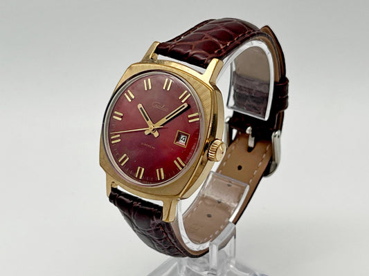 Vintage SLAVA 2414 AU 10 Soviet Mechanical Watch | Gilding  Wristwatch USSR Watch