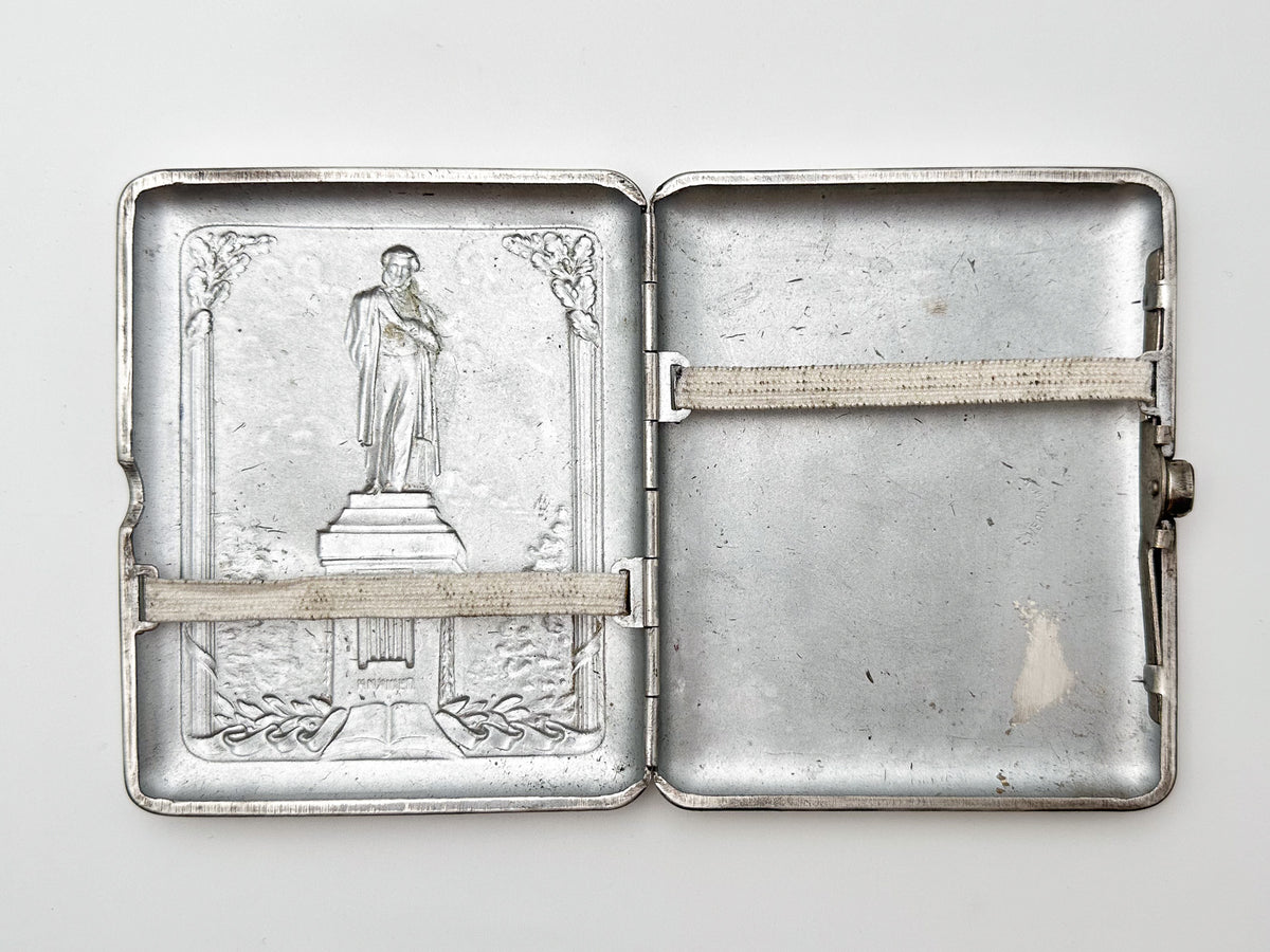 Cigarette Case Alexander Pushkin Monument Vintage Soviet | Poet Book Tobacciana USSR