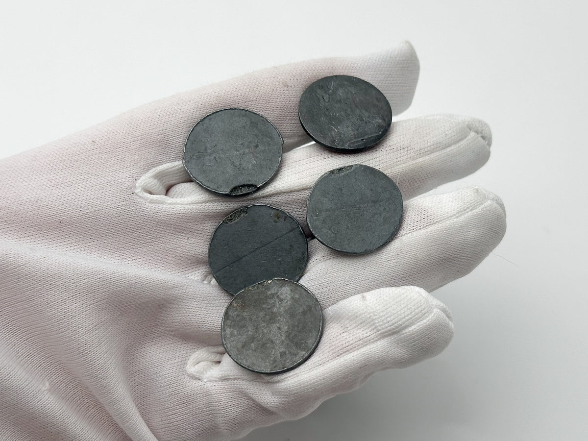 Vintage Soviet Metal Toy Soldiers "Stolbiki" Green Lot | USSR Cast Figures Parade Set of 7