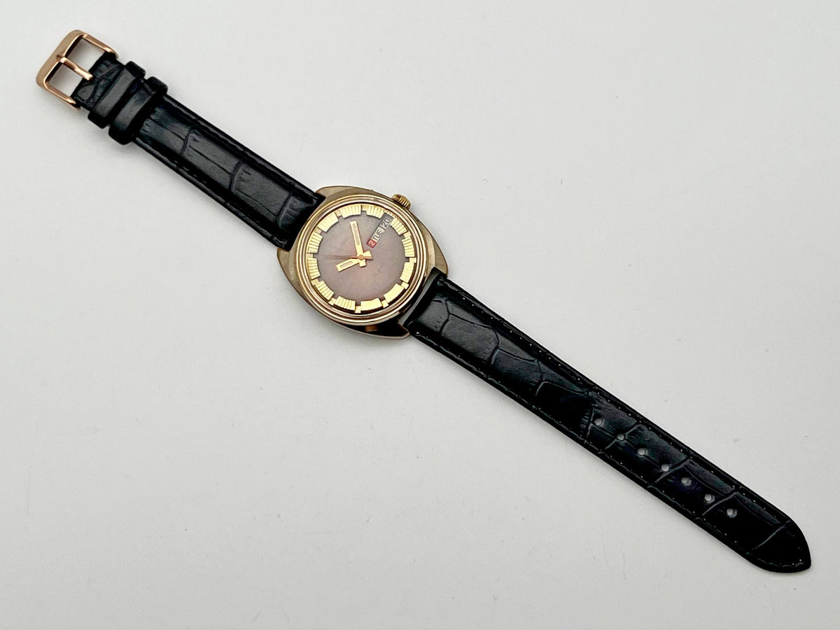 Vintage SLAVA 2428 AU Soviet Mechanical Watch | Gilding  Wristwatch USSR Watch
