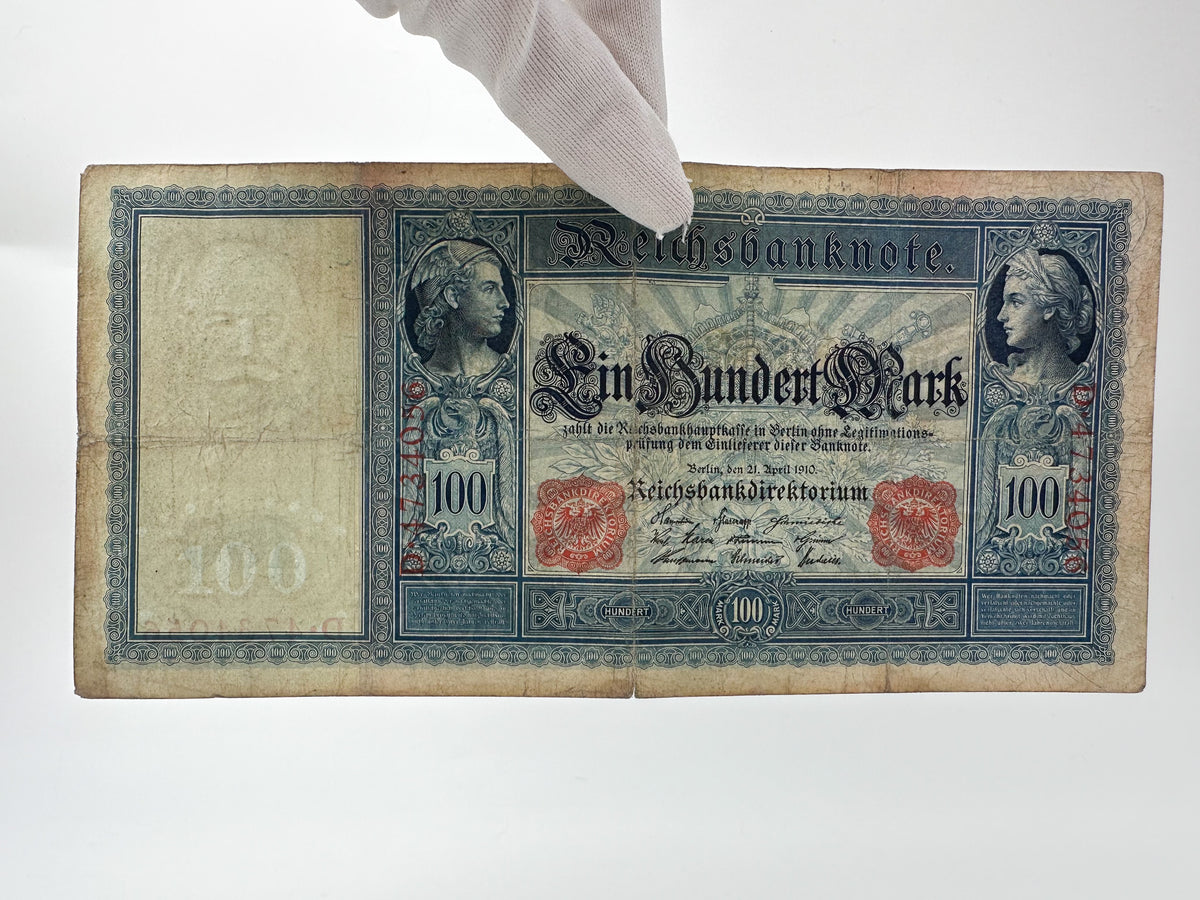 Imperial German Reichsbanknote Collection | Vintage Pre-WWI & WWI Banknotes Set of 4 (20, 100, 1000 Mark)