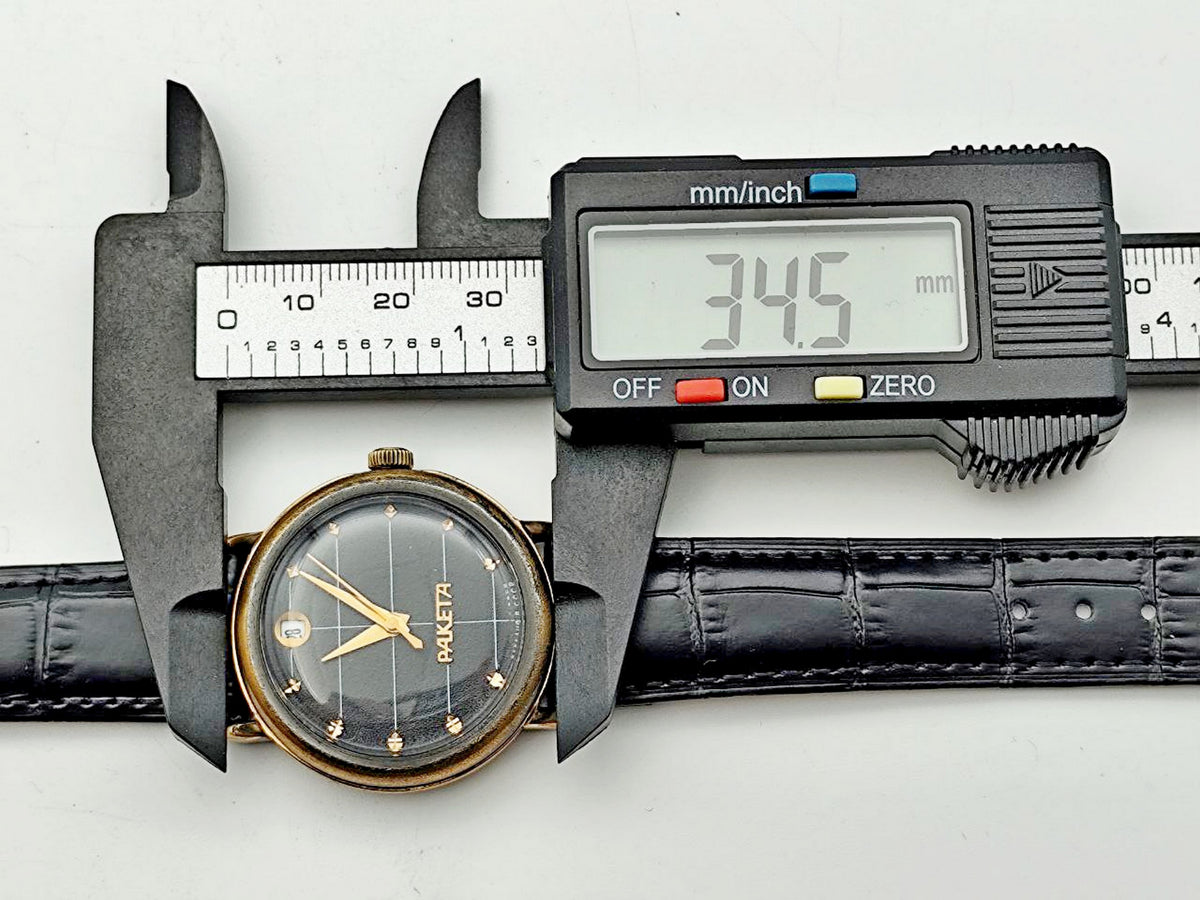 Vintage RAKETA 2614 Black Prince Soviet Mechanical Watch | Very Rare Wristwatch Calendar USSR Men's Watch