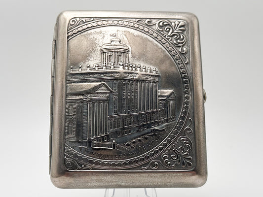 Cigarette Case Lenin Library Vintage Soviet | MMP Metallodetal Melchior Tobacciana USSR
