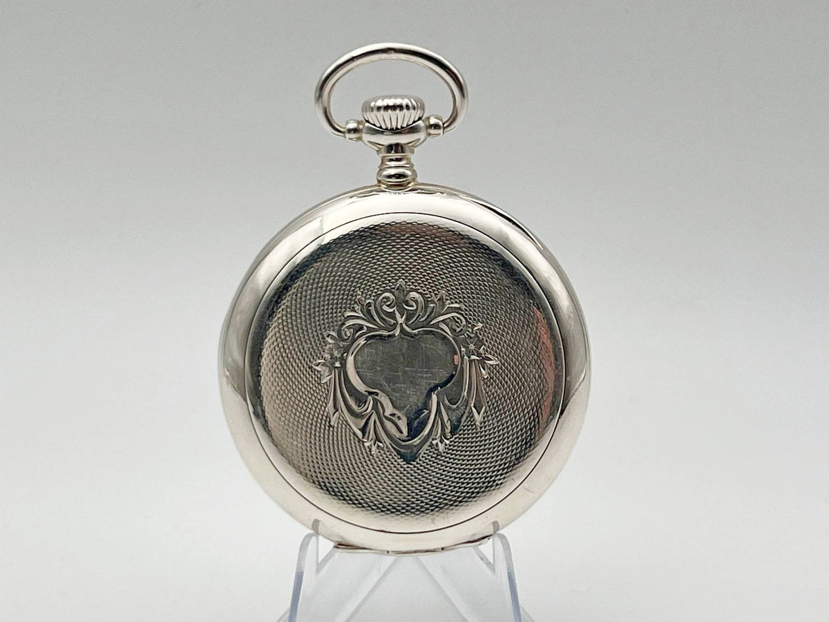 Antique Alpina Swiss Pocket Watch | Silver 800 Mechanical Watch