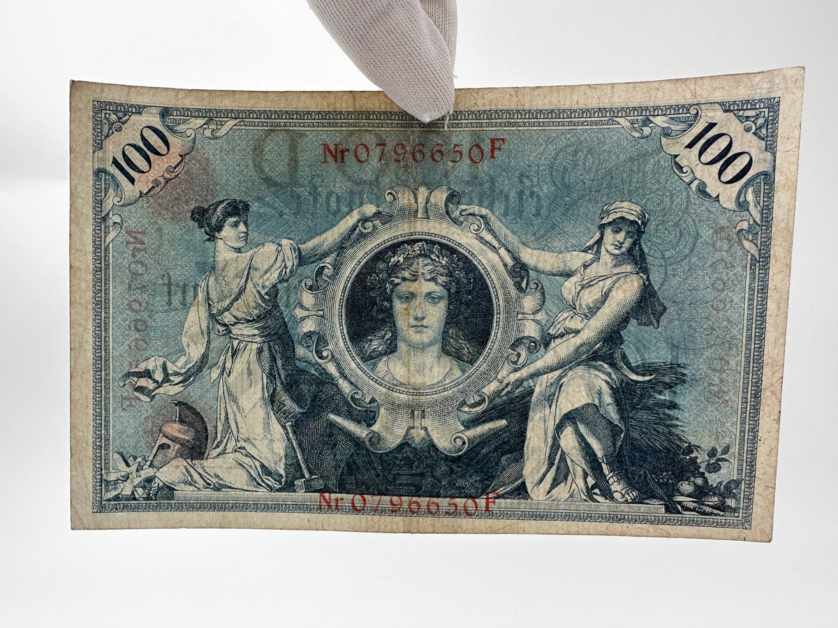 Imperial German Reichsbanknote Collection | Vintage Pre-WWI & WWI Banknotes Set of 4 (20, 100, 1000 Mark)