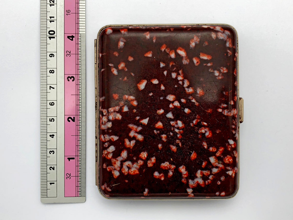 Cigarette Case Cherry Bakelite Marbled Vintage Soviet | Kyiv Artel 30 Years October Tobacciana USSR