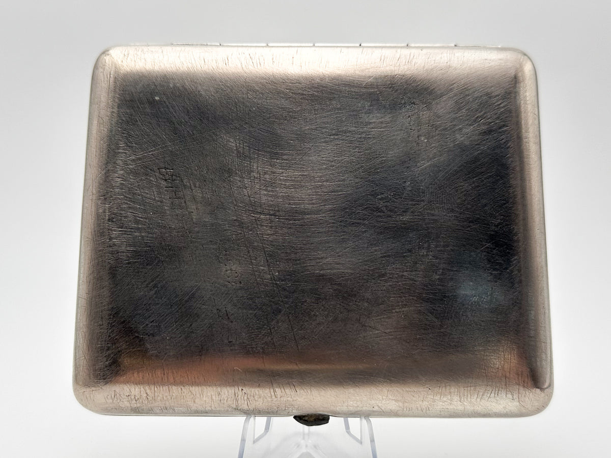 Cigarette Case Hunters at a Rest Vintage Soviet | Perov Metallodetal Melchior Tobacciana USSR