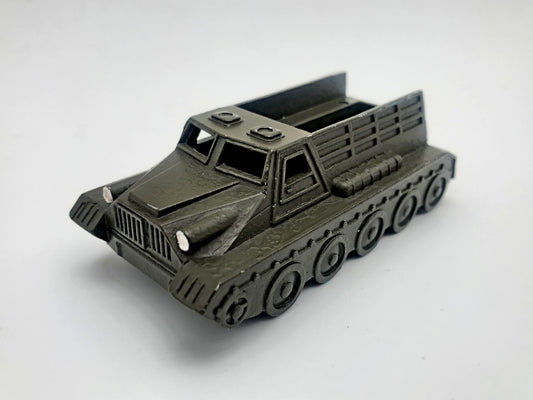 Vintage Soviet Halftrack Armored Vehicle Toy | USSR Diecast Military Collectible