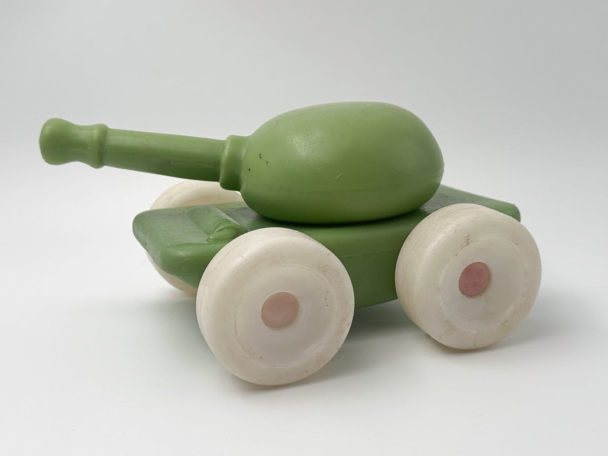 Vintage Soviet Plastic Toy Tank | USSR Retro Wheeled Military Collectible