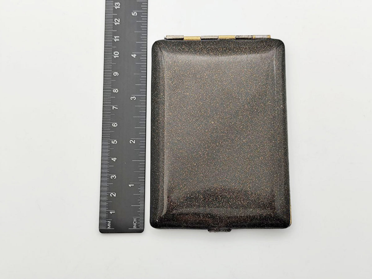 Vintage Cigarette Case Tallinn St Olafs Church | Estonian SSR Metal Black Pocket Box Tobacciana USSR