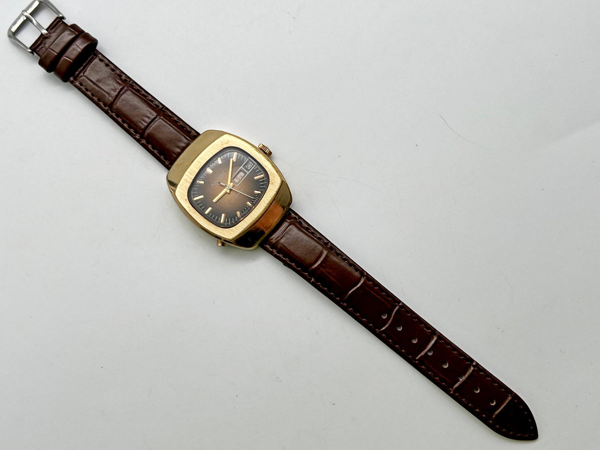 Vintage Poljot 2628.H AU 10 Soviet Mechanical Watch | Gilding  Wristwatch USSR Watch