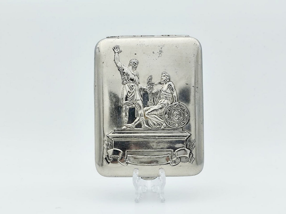 Vintage Minin and Pozharsky Monument Cigarette Case | Mosshtamp Pocket Box Soviet Tobacciana USSR