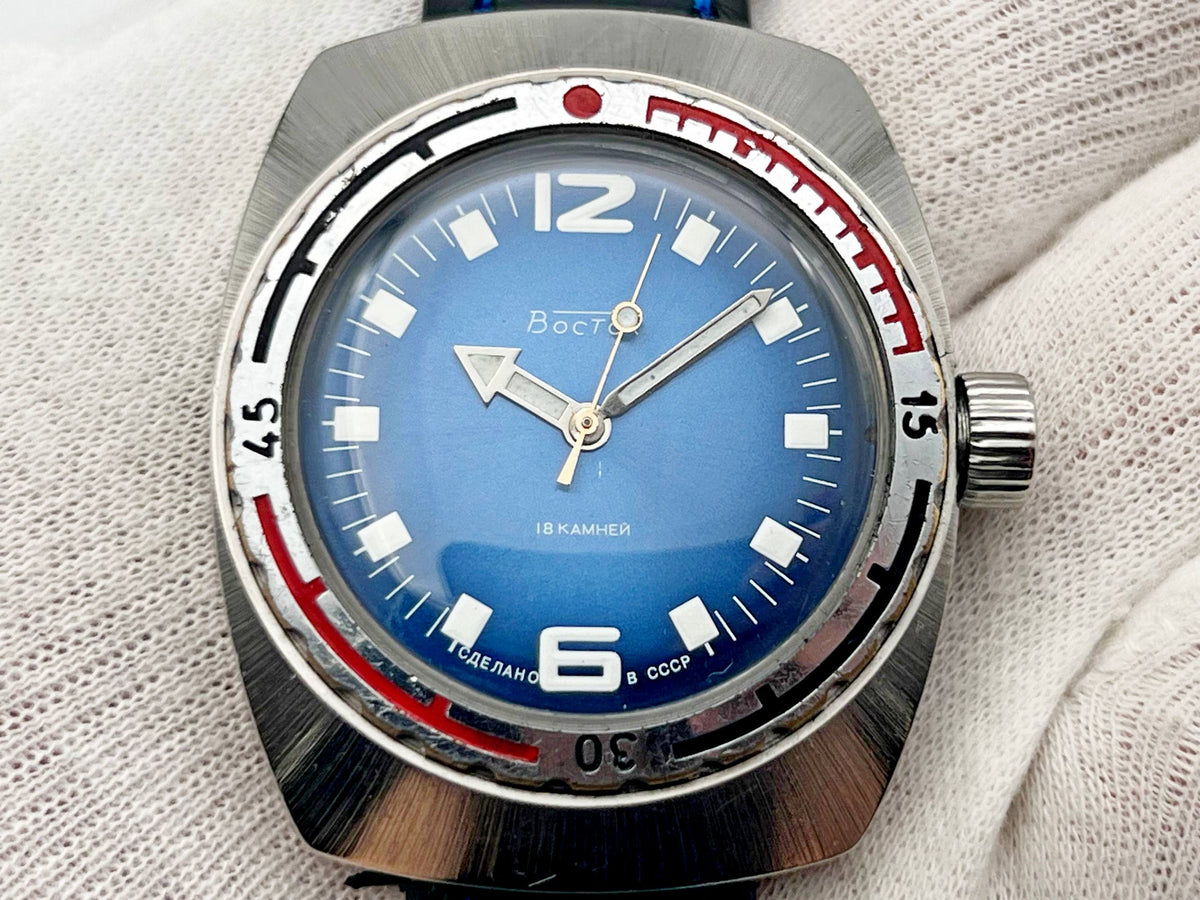 Vintage WOSTOK 2209 Barrel Amphibian Soviet Mechanical Watch | Vostok USSR Watch